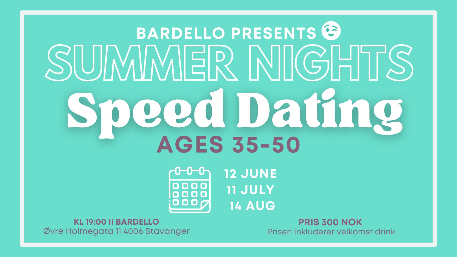 Speed ​​Dating Ticket - 14 Aug : Ages 35-50
